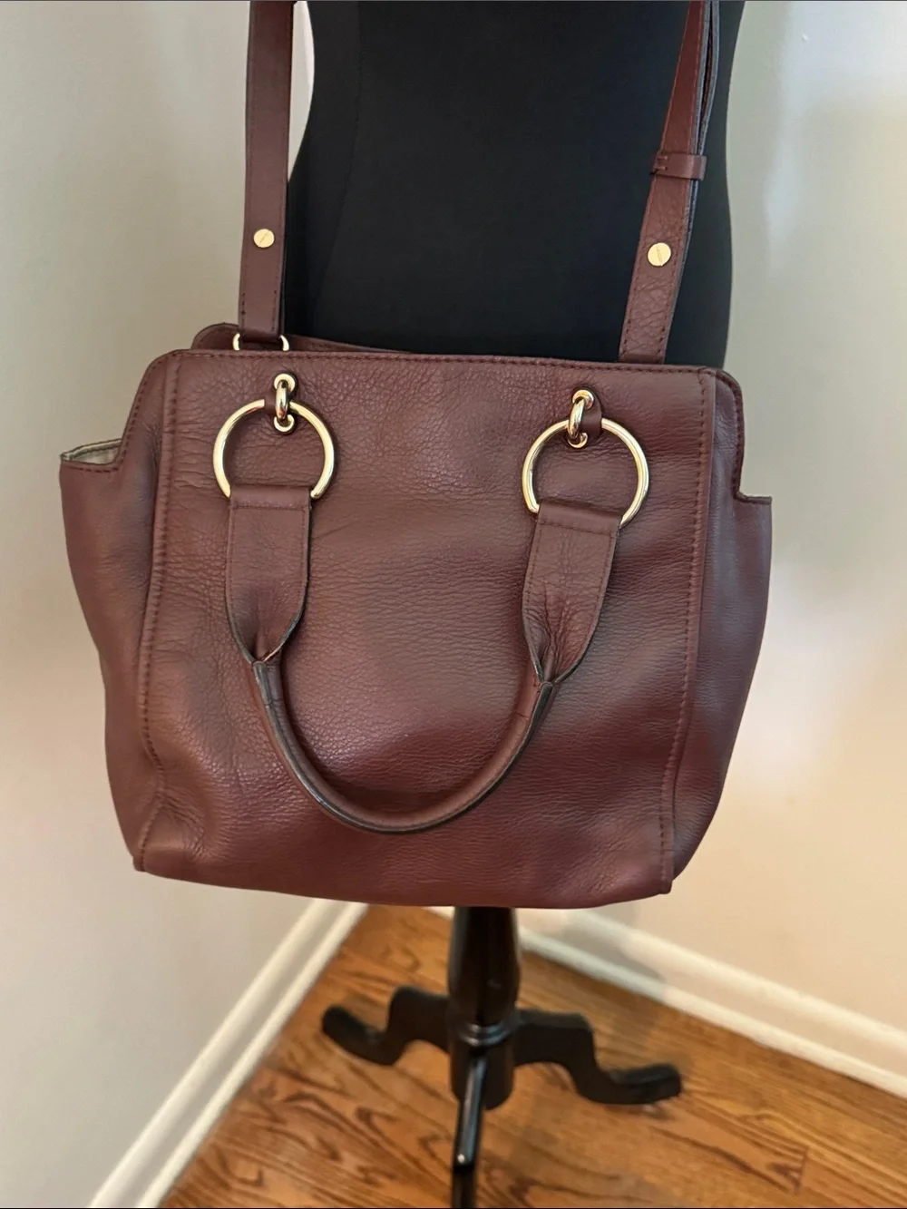 See by Chloé | Burgundy Paige Medium Purse Leather removable Crossbody strap
